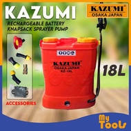 Kazumi 18L Rechargeable Battery Knapsack Sprayer (Japan Technologies) with anti gems chemicals