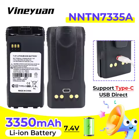 NEW NNTN7335A 3350mAh Type-C USB Rechargeable Battery for Motorola XTS2250 XTS2500 XTS1000 XTS1500 X