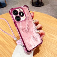 เคสโทรศัพท์หงส์เพชร YBD สำหรับ ITEL A70 A665L Tecno Spark 10 4G 10C ประกาย KI5q KI5k KI5m ผีเสื้อสี่