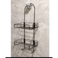 Stainless Steel Bathroom Shelf 2-tier jumbo Shelf Shampoo Rack wc Soap Rack