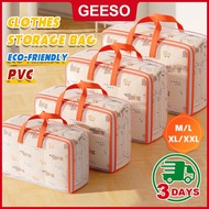 GEESO PVC Transparent Storage Bag Waterproof Beg Toto Quilt Storage Bag Moving Packing Bag Blanket S
