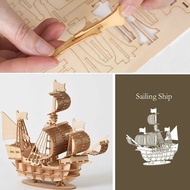 Ship Model Kit DIY Sailing Ship Model Kit 3D Wooden Puzzle Toy DIY Educational Desk Toys