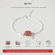 Lắc Tay Bạc 925 Lu Thống Chữ Cái Mix Charm Treo Liugems Đá Phong Thủy Cá Tính Thời Trang Hanh Thông