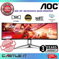 AOC 49" AG493UCX2 AGON Curved 1800R Ultimate 48.8" 5120X1440 Dual QHD 165HZ 1MS HDR400 USB-C 32:9 Ga