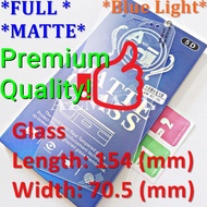 [Size: 154*70.5mm] (FULL Cover) 5D Matte Blue Light Eye Safe Tempered Glass for Xiaomi Redmi Note 5 