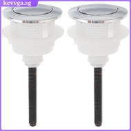 kevvga  2 Pcs Toilet Button Universal Flush Bathroom Water Tank Push Buttons Sterling Replacement Parts