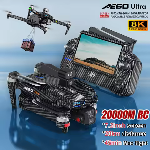 AE60 Ultra GPS Drone 8K Camera 3-Axis Gimbal WIFI Obstacle Avoidance FPV Brushless Touch Screen Remo