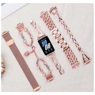 Elegant Rose Gold Strap For Samsung Fit 3 Strap Metal oop Bracelet For Samsung Fit3 Strap Wristband 