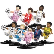 Famous Football Star Messi Haaland Mbappe Dembele Bellingham Muller Vinicius Block Figure Toys