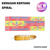 Paper Latest 3D SpiralKentangs, 100 Pcs