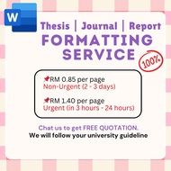 Servis Format Thesis / Thesis Formatting Services / Journal / Citation References [Free Quotation]
