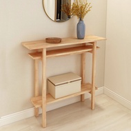 Solid Wood Table, Buddha Table, Home Foyer Table, Minimalist Modern Storage Rack, Foyer Case Study, 