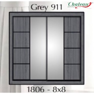 8ft x 8ft Wardrobe/ 8ft x 8ft Almari Baju/ 2 Sliding Door Wardrobe 8ft x 8ft
