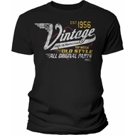 Men's cotton T-shirt 70th Birthday Gift for Men - Vintage 1956 Aged to Perfection - Racing - 70th Bi