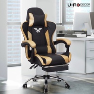 U-RO DECOR รุ่น THE LEGEND (เดอะลีเจนด์) เก้าอี้เกมส์ ปรับนอนได้พร้อมที่รองขา มีระบบนวด ที่พักแขนปรับได้ พนักพิงปรับเอนได้ 90-1 Recliner Gaming Chair with footrest