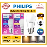PHILIPS MyCare LED MINI BULB 4W E27 (COOL DAYLIGHT 6500K / WARM WHITE 3000K)