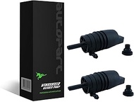 2pcs 12V Front+Rear Windshield Washer Fluid Pump Motor w/Grommet Compatible With BMW E83 X3 E53 X5 E
