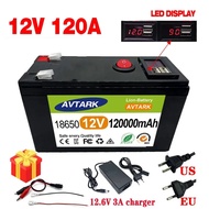 Brand new 2024 Upgraded 12V Portable Rechargeable Battery Built-in 5V 2.1A USB Power Display Chargin