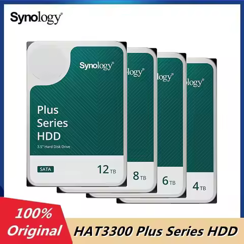 Original Synology HAT3300 Plus Series 4TB 6TB 8TB 12TB SATA HDD 3.5" Internal Hard Drive Portable Sa