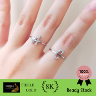 Cincin huruf UBS emas putih terbaru mewah kokoh 375 8k