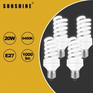 慳電膽(螺旋型燈膽) - 20W / E27大螺頭 / 白光6400K [4件優惠裝] #慳電燈膽 (S20E27D-S)