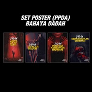 Poster Anti Dadah. Bahaya Dadah, Sudut PPDA .. sekolahSet 4 pcs #pstr