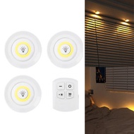 日本暢銷 - (一套三件) LED一拖三無線 小夜燈 連搖控 3m貼 牆燈 射燈