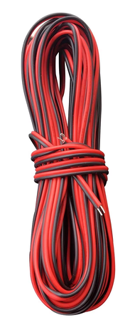 5M 10M 20M 2PIN Tin Plated Copper Wire 18 20 22AWG Black Red PVC Jacket  Insulated Electrical Cable 