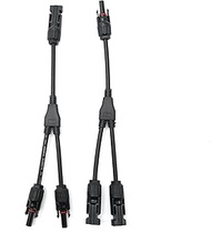 LIDSCURA Solar Panel Y Branch Parallel Cable 10AWG, 45A Waterproof Solar 2 to 1 Adapter Cable Wire M
