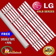 Backlight LG 49LB550 A - 49LF550 A - 49LB561T - Lampu backlight tv led LG 49LB - 49LF BL LG 49 LB - 49 LF 1set 5pasang