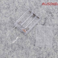 ALISONDZ Battery Box With Line Transparent  Cases for AA Battery 2 3 Slot 2X 3X Battery Holder