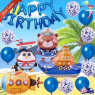 Cruise Ship Jumbo Foil Balloons Speedboat/s Cruise Ship/s Submarine Foil Balloons Birthday Decoratio