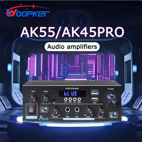 Woopker AK55/AK45 Pro/AK390/AK380 Sound Amplifier Bluetooth Amplifier HiFi Digital Audio Subwoofer 2