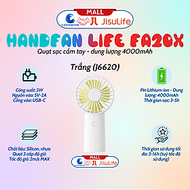 Quạt sạc cầm tay mini JisuLife HandFan Life3 FA20X Pin4000mAh, Sạc Nhanh, vỏ ABS - Hàng chính hãng