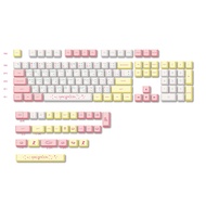 124คีย์คีย์บอร์ด PBT ชุดพวงกุญแจไทยสีมัทฉะ