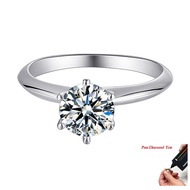 Real Moissanite Ring 1.5ct 6 Claw Proposal Ring With GRA Certification Wedding Engagement Women Ring
