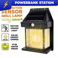 PSB_ Warm LED Solar Wall Light Outdoor Lighting Motion Sensor Automatic Night Light Lampu Solar Dind