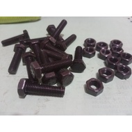 STEELBM 8.8 M08X30MM FT | STEEL BOLT NUT 8.8 M08X30CM FULL THREAD KEY 13 (5PCS)