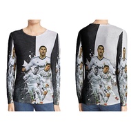 CR7 Cristiano Ronaldo Long Sleeve T-Shirt Fullprint Unisex T-Shirt Polyester Jersey Dryfit Material