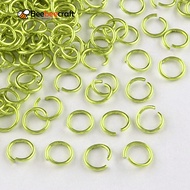 50g Aluminum Wire Open Jump Rings Green Yellow 20 Gauge 6x0.8mm Inner Diameter: 5mm about 2150pcs/50g