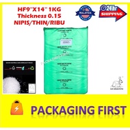 HF PLASTIK BAG RIBU NIPIS 9''X14''(1000)1KG/HF PLASTIC BAG THIN 9''x14'' (1000)  1KG