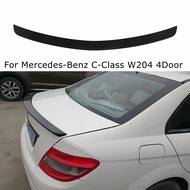 For Mercedes-Benz C-Class W204 4Door R/AMG Style Carbon Fiber / Gloss Black Rear Spoiler Trunk Wing 