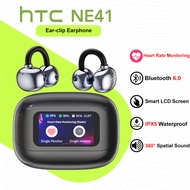 HTC NE41 Wireless Bluetooth Earbud Heart Rate Monitoring LCD Touch Screen Ear-clip Earphone