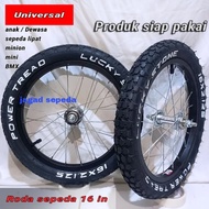 BMX BIKE WHEELS wheelset 16 / 16 x 2.125 Lucky stone bicycle wheels ready to use UNIVERSAL