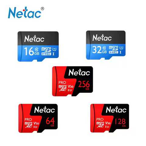Netac P500 Pro 256GB 128GB 64GB Micro SD SDXC Card TF Card U3 V30 Up to 100MB/s 32GB 16GB Micro SDHC