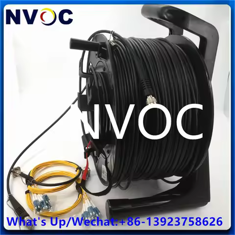 12Core SM ODC-MPOAPC Male 200M 7.0mm Armored Fiber Optic Patch Cord With PCD380 And 50M Without Reel