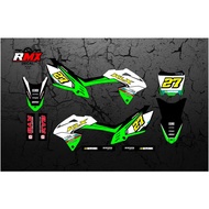 DECAL KLX BF FULLBODY - DEKAL STIKER KLX 150 BF/G (012) HIJAU PUTIH