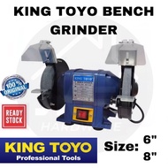 (100%ORIGINAL) KING TOYO BENCH GRINDER 6" 8" BENCH GRINDER