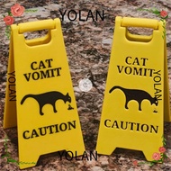 YOLANDAGOODS Cat Vomit Sign, Bright Yellow Funny Dog Vomit Sign, Fashion Gift Warning Sign