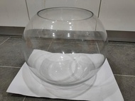 玻璃魚缸/大型透明圓球玻璃容器/球形魚缸/ 球形水族缸/ 圓球玻璃小費箱/ 球型玻璃花器/ 玻璃花盆/ 球型花瓶/ 養魚植栽專用缸